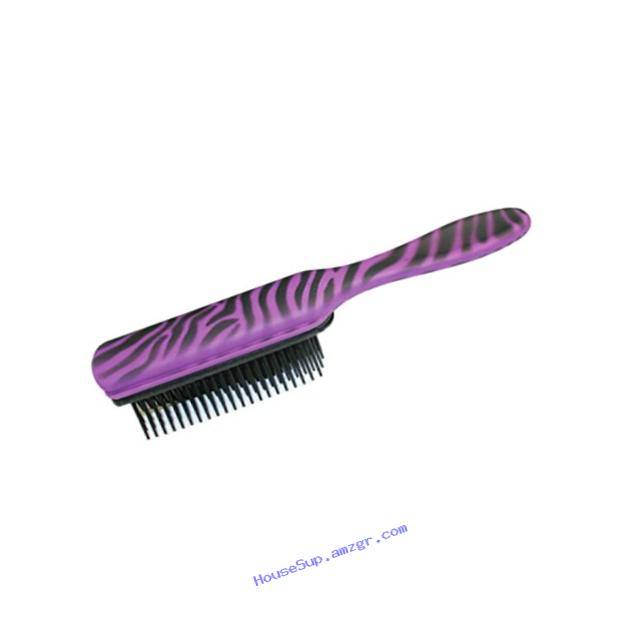 Denman D3 Zebra Hairbrush, Purple