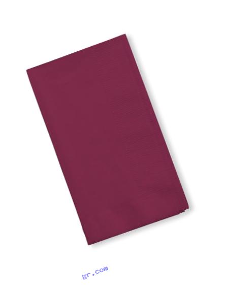 Creative Converting Touch of Color 2-Ply 50 Count Paper Dinner Napkins, Burgundy