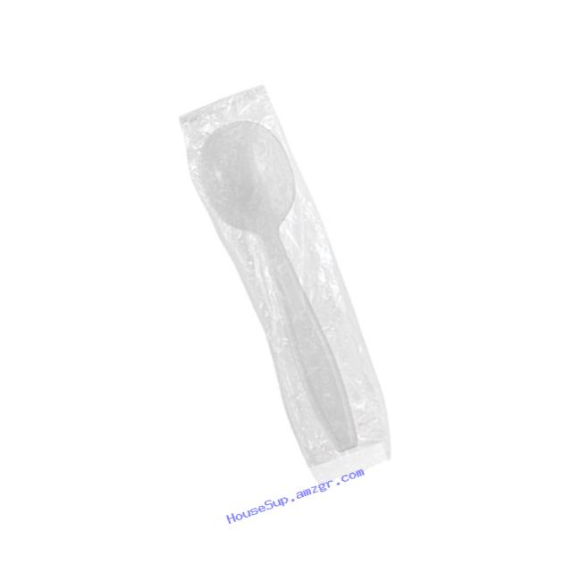 Lollicup U3532W Karat Poly-Wrapped Heavy-Weight Disposable Soup Spoon, 5.6