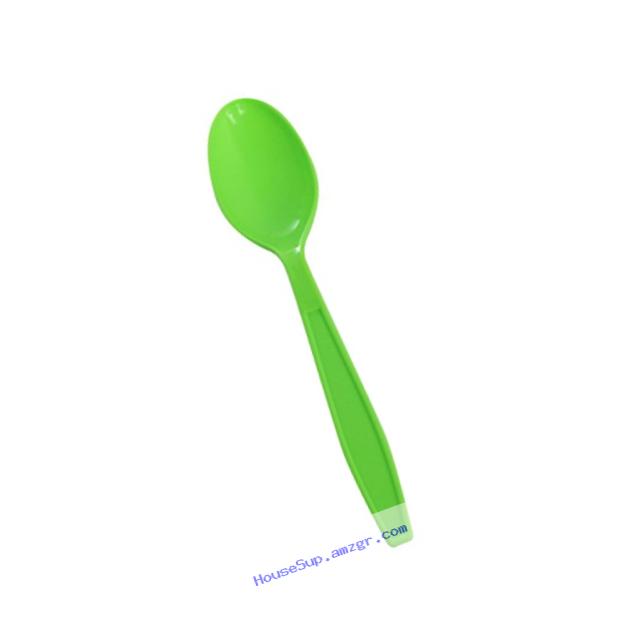 Lollicup U2033 (Green) Karat Extra-Heavy Weight Disposable Teaspoon, 6.1