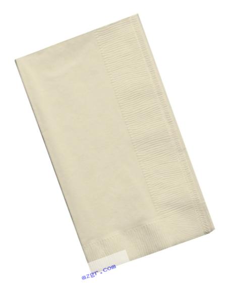 Creative Converting Touch of Color 100 Count 2-Ply Paper Dinner Napkins, Ivory