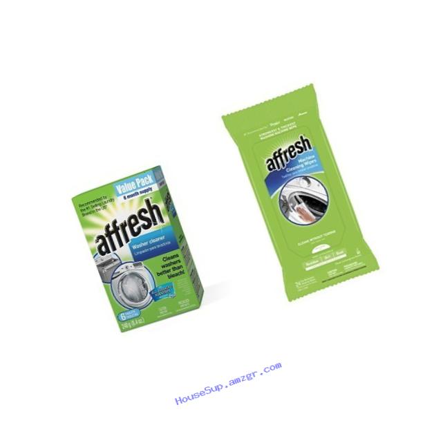 Affresh Washer Machine Cleaner and Machine Cleaning Wipes bundle