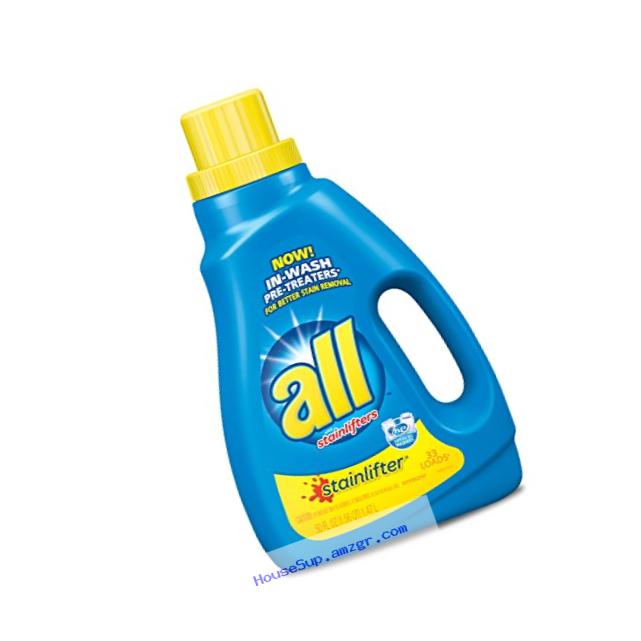 all Liquid Laundry Detergent, Stainlifter, 50 Fluid Ounces, 2 Count, 66 Total Loads
