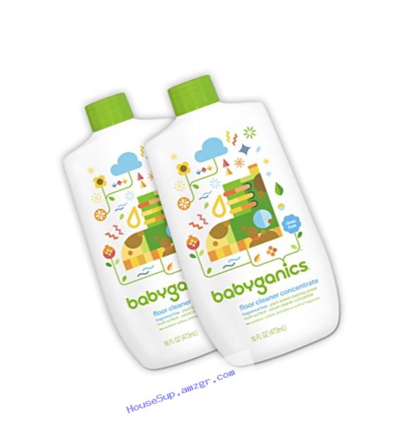 Babyganics Floor Cleaner Concentrate, Fragrance Free, 16-oz (Pack of 2), Packaging May Vary