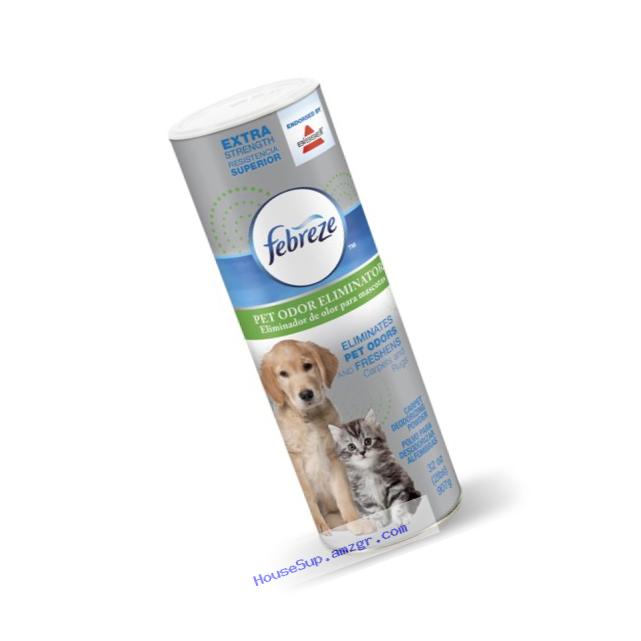 Febreze Extra Strength Pet Odor Eliminator Room & Carpet  Deodorizing Powder Endorsed by BISSELL, 32 ounces