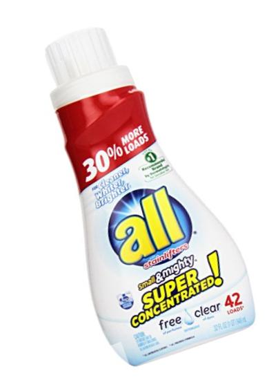 All Small and Mighty Free and Clear Laundry Detergent, 32 Ounce