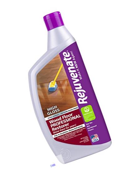 Rejuvenate Professional Wood Floor Restorer with Durable High Gloss Finish Non-Toxic Easy Mop On Application - 32 Ounces
