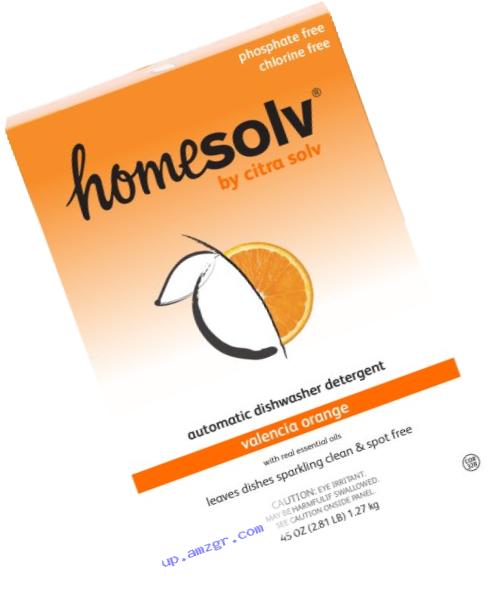 Citrasolv/Homesolv Dish Automatic Dishwashing Detergent, Powder, Valencia Orange, 45-Ounce Boxes (Pack of 12)