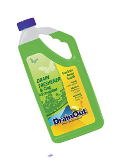 DrainOUT Drain Freshener & Clog Preventer, 32 Fl. Oz. Bottle, 6 Pack
