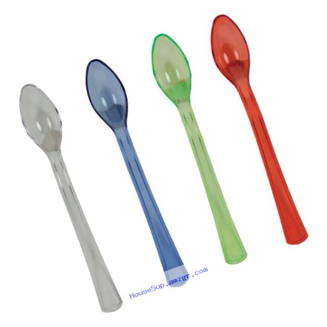 Creative Converting 24 Count Plastic Spoons, Mini, Assorted Colors