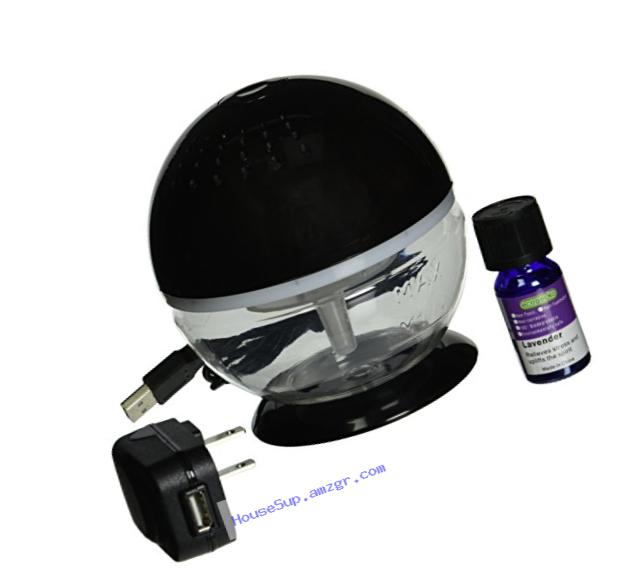 EcoGecko 75518-Black Little Squirt Air Deodorizer Humidifier, Black