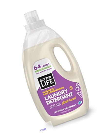 Better Life Laundry Detergent, Lavender Grapefruit, 64 Ounces