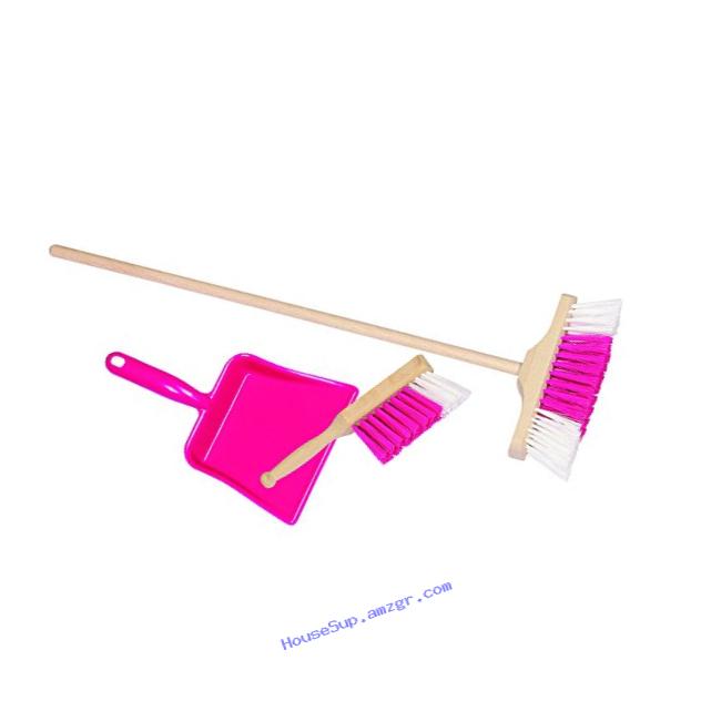 Toys Pure Kids Sweeper/Dustpan & Broom Playset, Pink