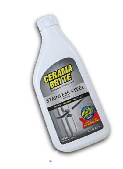 Cerama Bryte Protective Stainless Steel Cleaning Polish with Mineral Oil, 16 Ounce