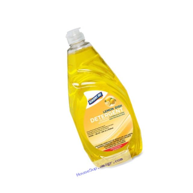 Genuine Joe GJO10358 Lemon Scent Dishwashing Liquid, 28oz