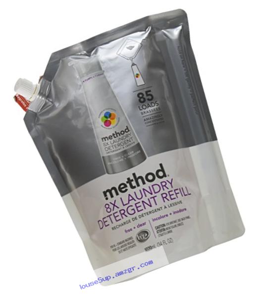 Method  8X Laundry Detergent Refill, Free + Clear, 34 Ounce, 85 Loads