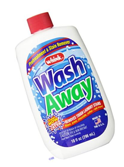 Whink Wash Away Laundry Stain Remover, 10-Ounce Bottle (Pack of 6)
