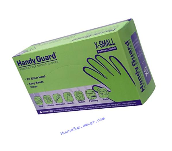 Adenna Handy Guard 5 mil Nitrile Powder Free Gloves (Blue, X-Small) Box of 100