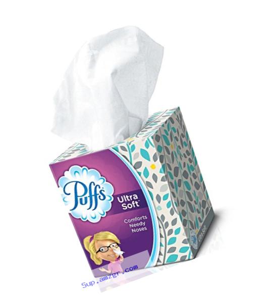Puffs 35038 Ultra Soft and Strong Facial Tissue, 56 Sheets/Box, 24 Boxes/Carton (Pack of 24)