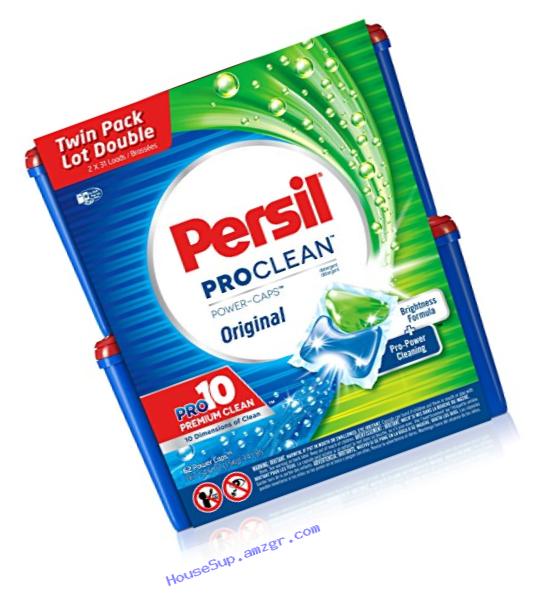 Persil ProClean Power-Caps Laundry Detergent, Original Scent, Tub, 62 Count
