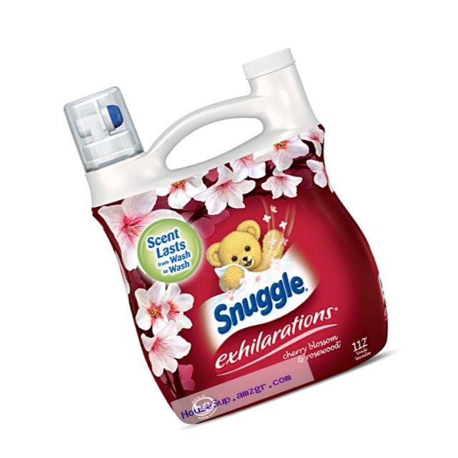 Snuggle Exhilarations Liquid Fabric Softener, Cherry Blossom & Rosewood, 96 Fluid Ounces