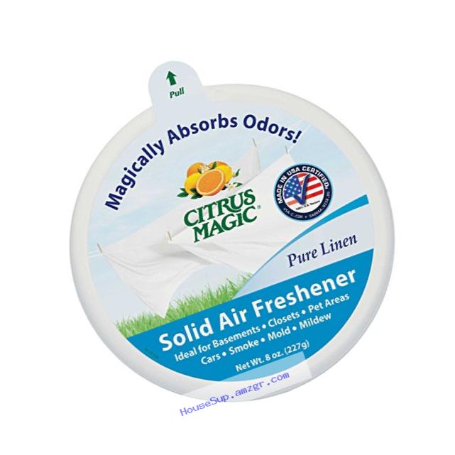 Citrus Magic Solid Air Freshener Pure Linen, Pack 6, 8-Ounces Each