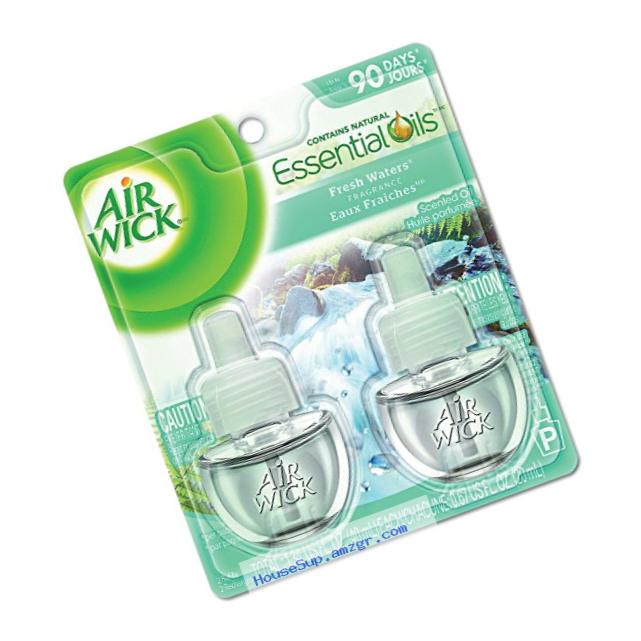 Air Wick Scented Oil Air Freshener, Fresh Waters Scent, 1 Refill, 0.67 Ounce ( Pack of 12)