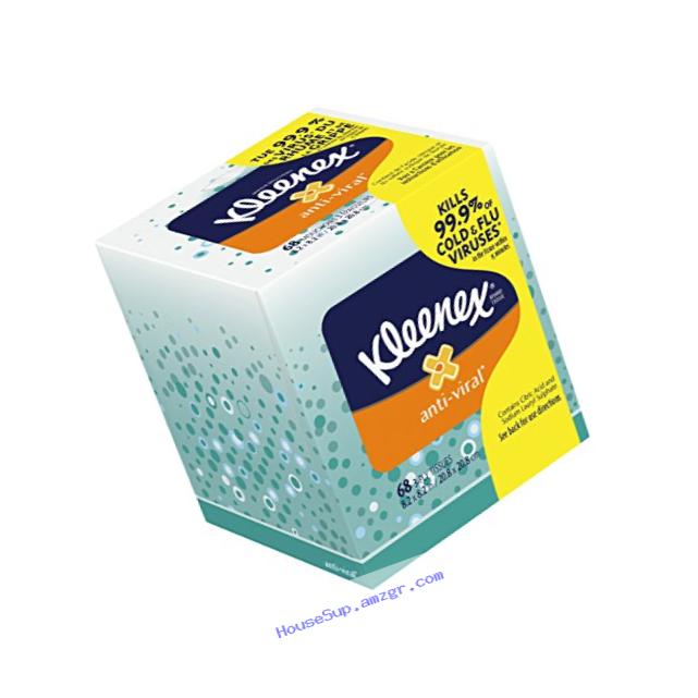 Kleenex, Facial Tissue, Anti-Viral, 68 ct