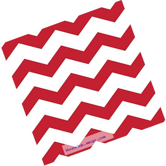 Creative Converting 192 Count Celebrations Chevron and Polka Dots Napkins, Red/White, Lunch