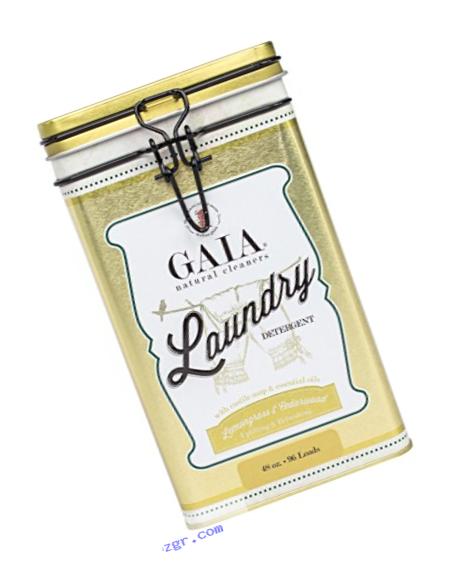 Gaia Natural Cleaners Castile Laundry Detergent with Lemongrass and Cedar Wood Essential Oil