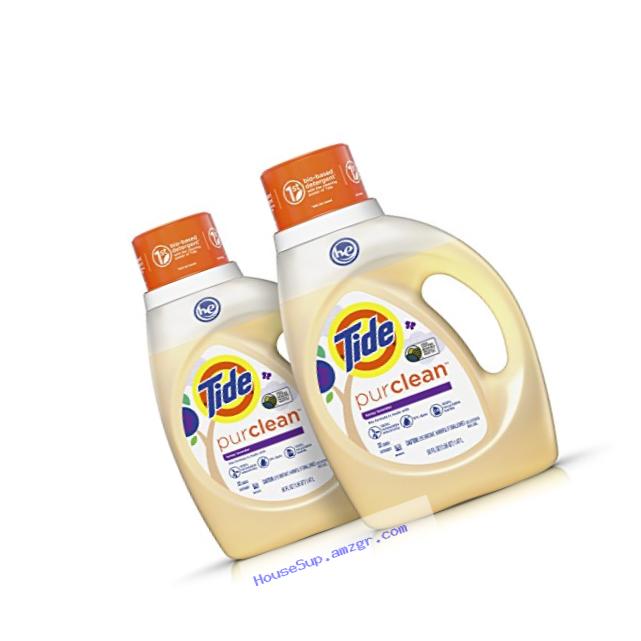 Tide Purclean Plant-based Laundry Detergent, Honey Lavender Scent, 2x50 oz., 64 loads