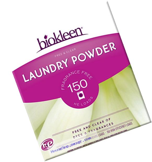 Biokleen Laundry Powder, Free & Clear, 10 Pounds