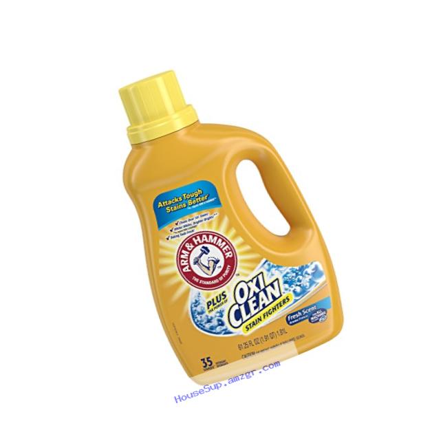 Arm & Hammer Plus Oxiclean Liquid Laundry Detergent, Fresh Scent, 61.25 Ounce ( Pack Of 3 )