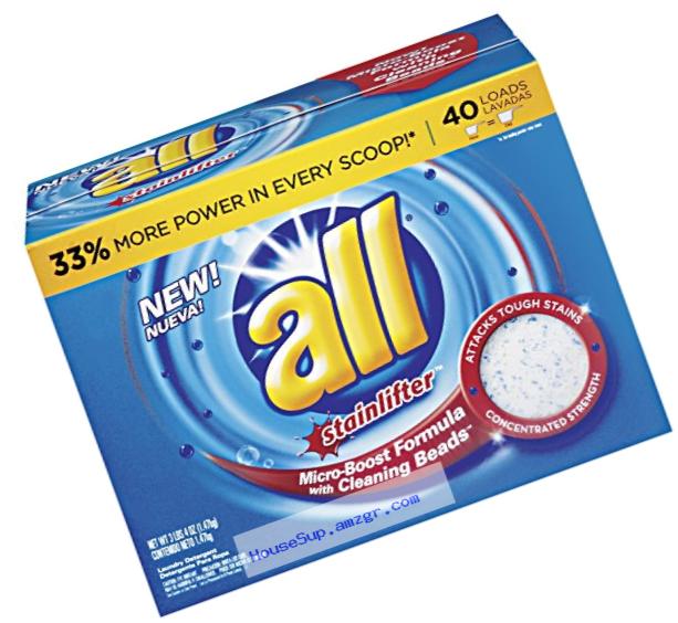 all Powder Laundry Detergent, Stainlifter, 52 Ounces, 40 Loads