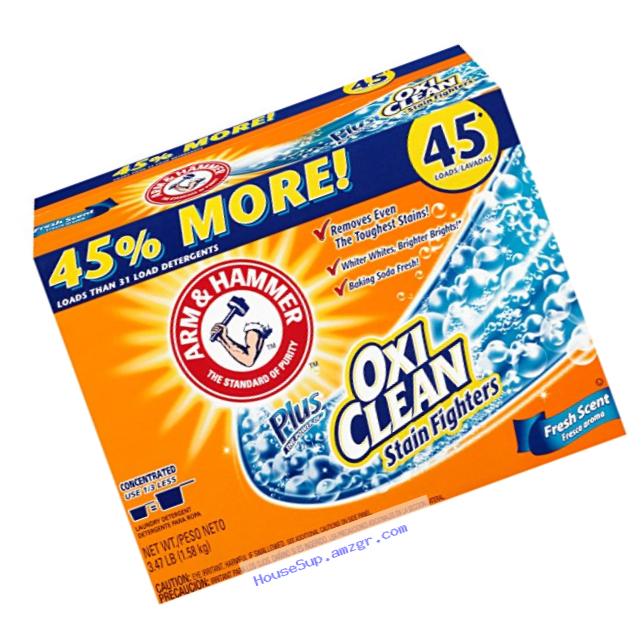 Arm & Hammer Laundry Detergent Plus OxiClean, Fresh Scent, 3.47 Lbs